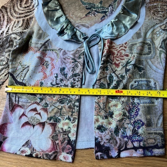 Y2K B.L.E.U‎ Blue Lace Cardigan - Picture 8 of 10